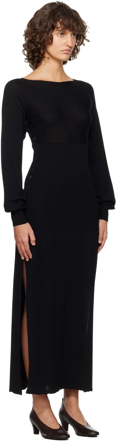 Paloma Wool Black Fa Midi Dress In Black