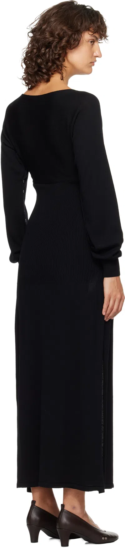 Paloma Wool Black Fa Midi Dress In Black
