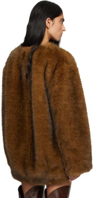 Isabel Marant Brown Aglae Faux-fur Jacket In Brown