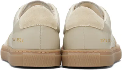 Common Projects Beige Bball Slim Gum Sole Sneakers In Neutral
