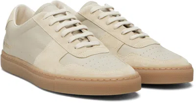 Common Projects Beige Bball Slim Gum Sole Sneakers In Neutral
