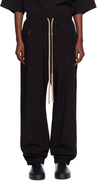 Fear Of God Black Nylon Track Pants In Black