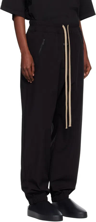 Fear Of God Black Nylon Track Pants In Black