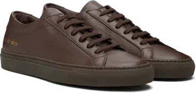 Common Projects Brown Original Achilles Low Sneakers In Brown