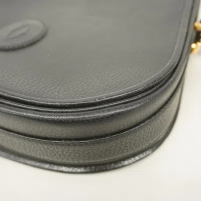 Pre-owned Cartier Black Leather Shoulder Bag ()