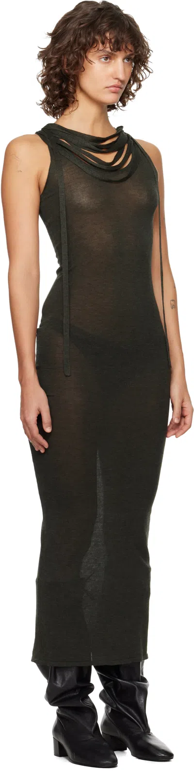 Paloma Wool Green Oliveti Maxi Dress In Black