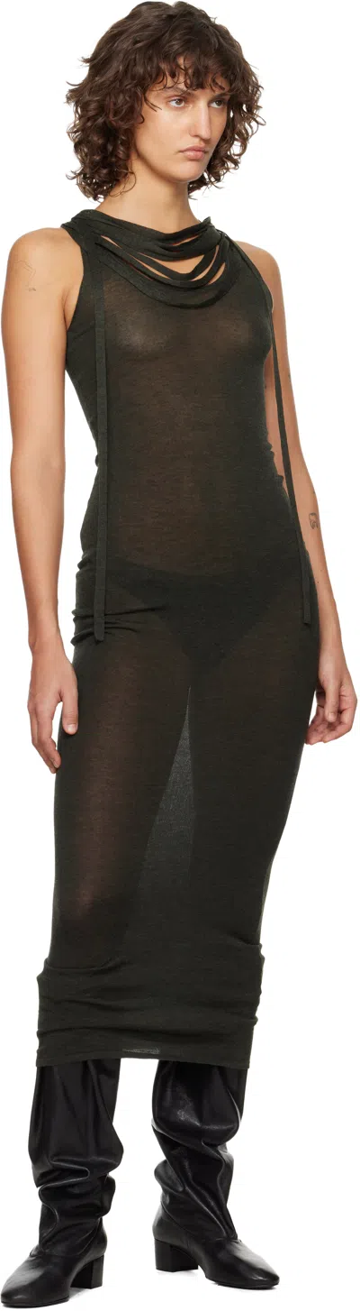 Paloma Wool Green Oliveti Maxi Dress In Black