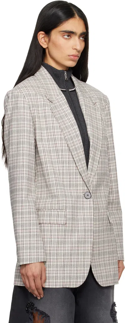 Isabel Marant Étoile Checked Buttoned Jacket In Gray