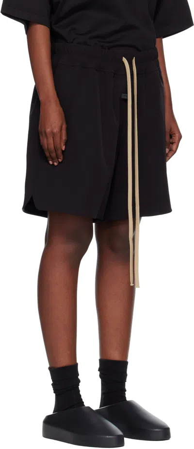 Fear Of God Black Nylon Running Shorts In Black