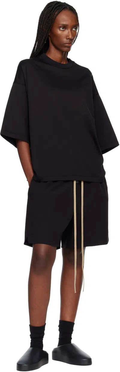 Fear Of God Black Nylon Running Shorts In Black