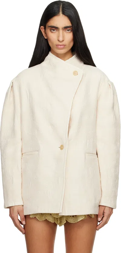 Isabel Marant Étoile Uadie Button-fastening Jacket In Neutral
