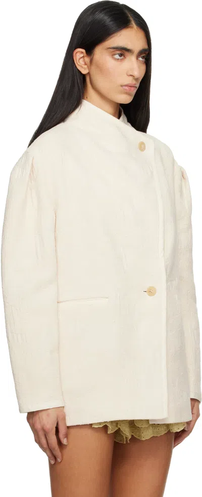 Isabel Marant Étoile Uadie Button-fastening Jacket In Neutral