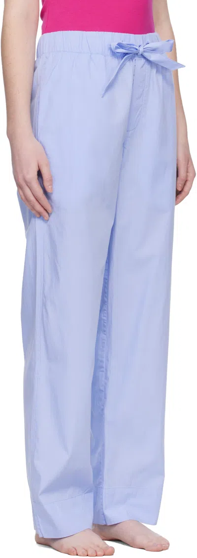 Tekla Drawstring Pajama Pants In Blue