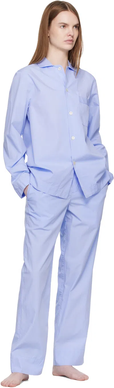 Tekla Drawstring Pajama Pants In Blue