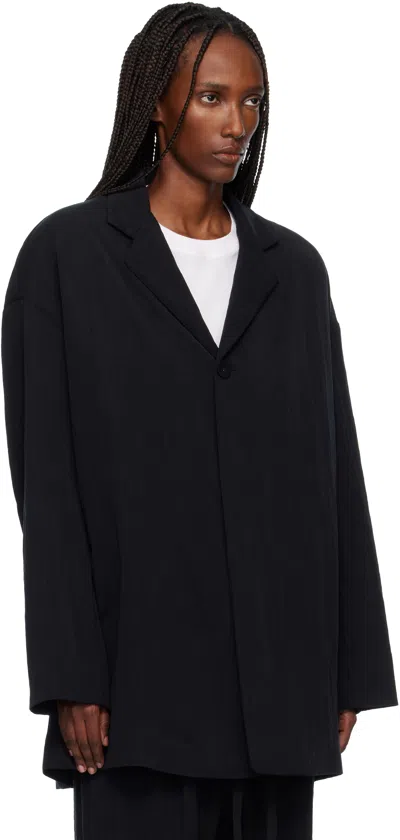 Fear Of God Black Tencel Nylon Unlined Relaxed Blazer In Black