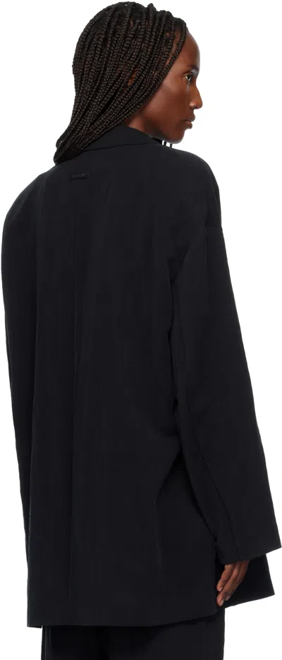 Fear Of God Black Tencel Nylon Unlined Relaxed Blazer In Black