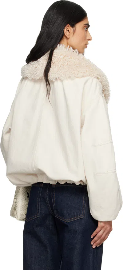Isabel Marant Off White Charone Denim Jacket In Neutral