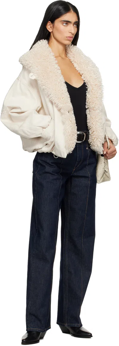 Isabel Marant Off White Charone Denim Jacket In Neutral