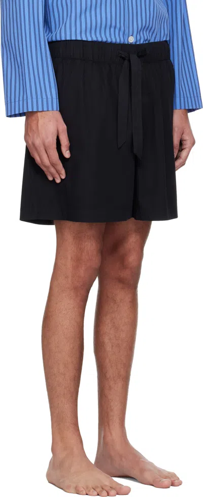 Tekla Drawstring Pajama Shorts In Black