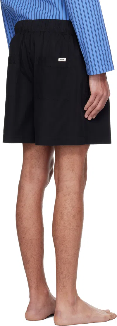 Tekla Drawstring Pajama Shorts In Black