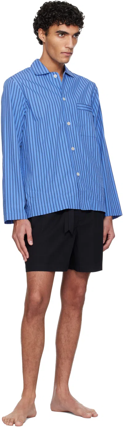 Tekla Drawstring Pajama Shorts In Black