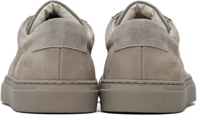 Common Projects Gray Nubuck Achilles Sneakers In Gray