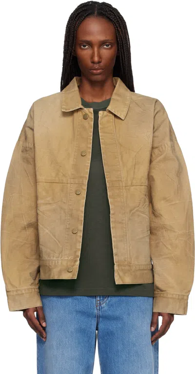 Fear Of God Tan Canvas Utility Jacket In Brown