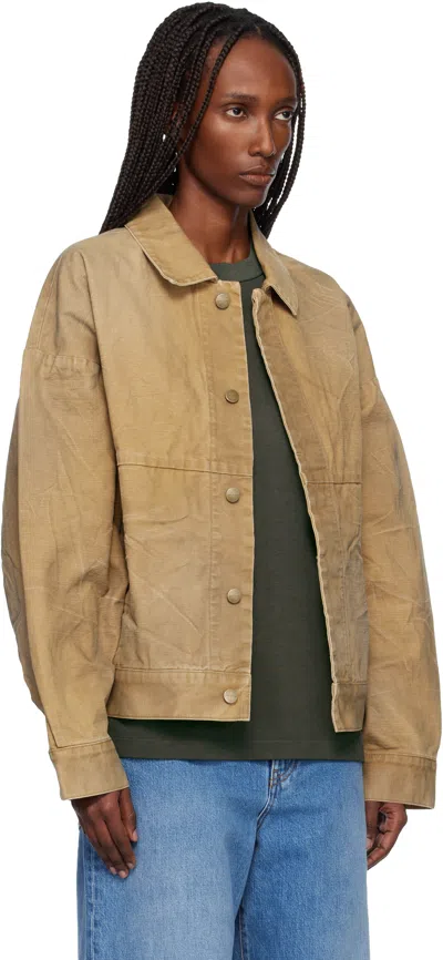 Fear Of God Tan Canvas Utility Jacket In Brown