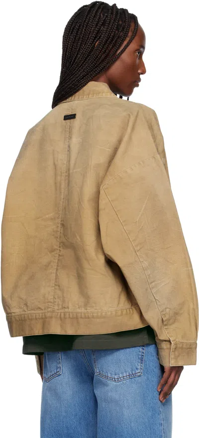 Fear Of God Tan Canvas Utility Jacket In Brown