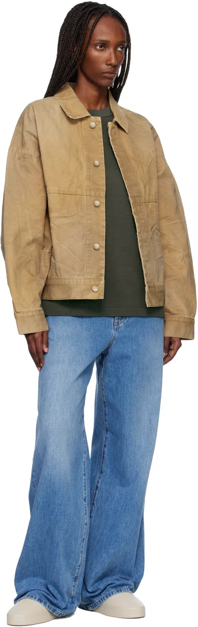 Fear Of God Tan Canvas Utility Jacket In Brown