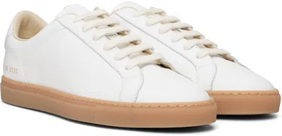 Common Projects White Achilles Low Profile Sneakers In White