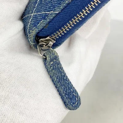 Pre-owned Chanel Blue Denim Coin Purse/coin Case ()
