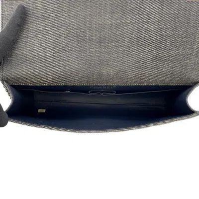Pre-owned Chanel Chocolate Bar Navy Denim Shoulder Bag () In Blue