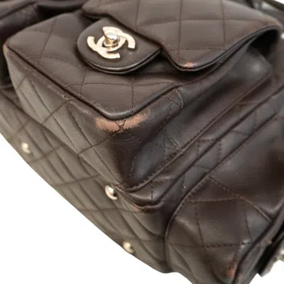 Pre-owned Chanel Dark Brown Leather Shoulder Bag ()