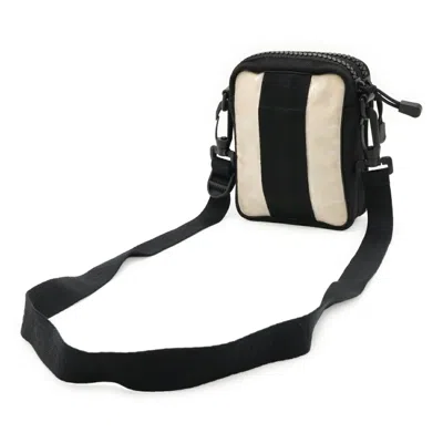 Pre-owned Chanel New Travel Line Black Ivory Nylon Shoulder Bag () In Multi