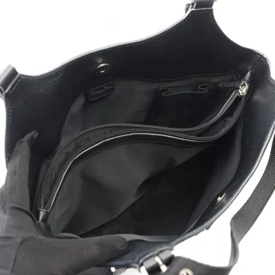 Pre-owned Dior Christian  Black Canvas Leather Tote Bag ()