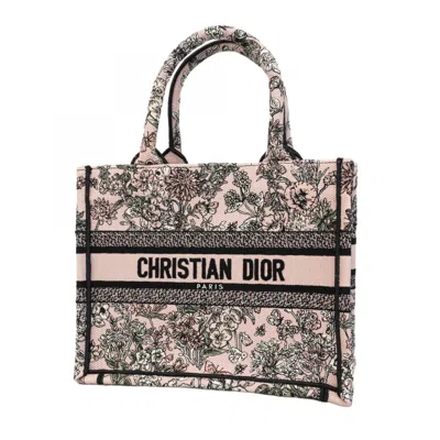 Pre-owned Dior Christian  Black Pink Canvas Tote Bag () In Multi