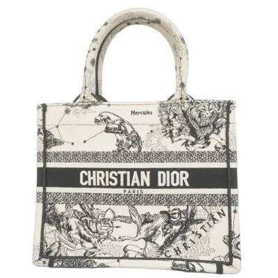 Pre-owned Dior Christian  Black White Canvas Tote Bag () In Multi