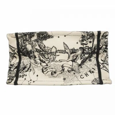 Pre-owned Dior Christian  Black White Canvas Tote Bag () In Multi