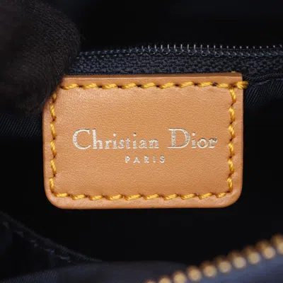 Pre-owned Dior Christian  Brown Navy Denim Leather Tote Bag ()