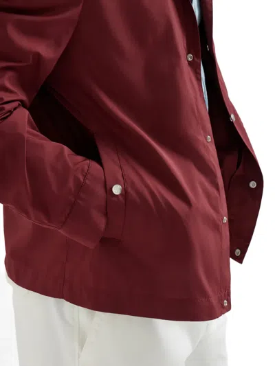 Brunello Cucinelli Buttoned Jacket In Red
