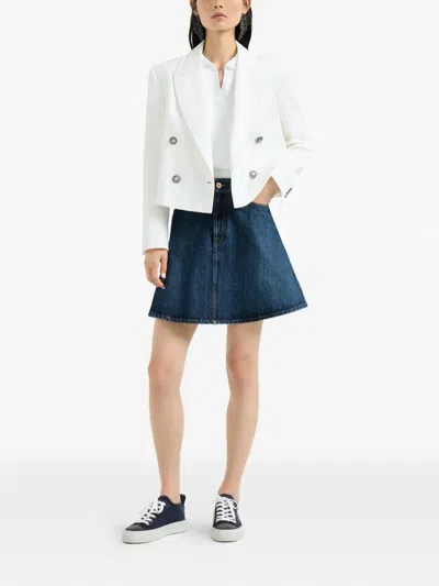 Brunello Cucinelli Double Knit Polo Shirt In White