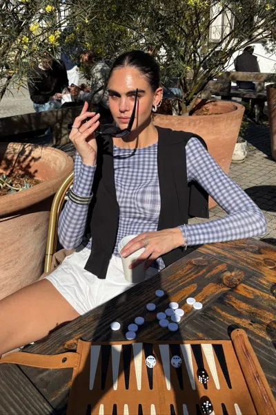 Ho25 Long Sleeve Top In Blue