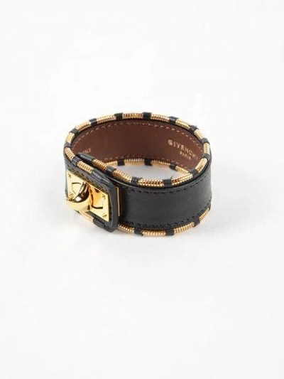 Shop Givenchy Shark Bracelet In Black/gold