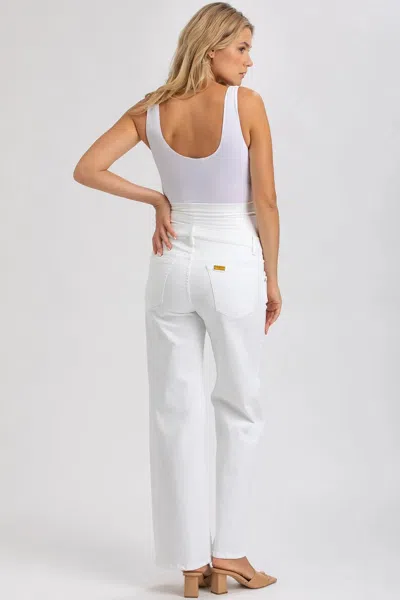 Pietro Brunelli Maternity Wide Leg Maternity Jeans In White