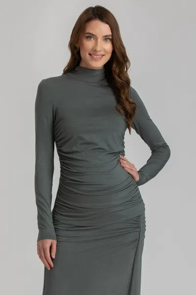 Pietro Brunelli Maternity Olimpia | Green Maternity Top In Soft Bamboo Jersey In Gray