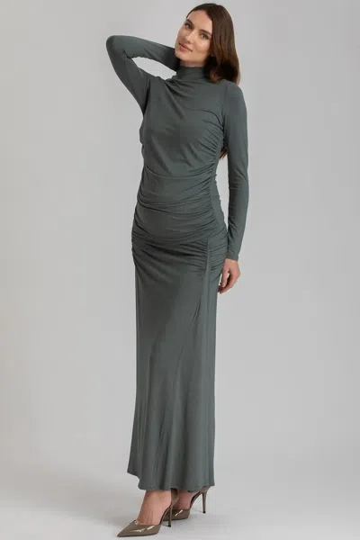 Pietro Brunelli Maternity Olimpia | Green Maternity Top In Soft Bamboo Jersey In Gray