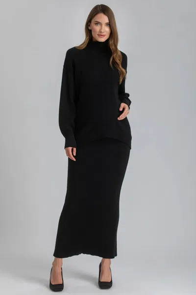 Pietro Brunelli Maternity Nina | Black Maternity Skirt With Central Back Slit