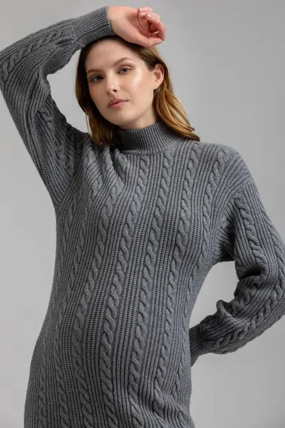 Pietro Brunelli Maternity Elettra | Grey Maternity Dress With Tricot Knit In Multi