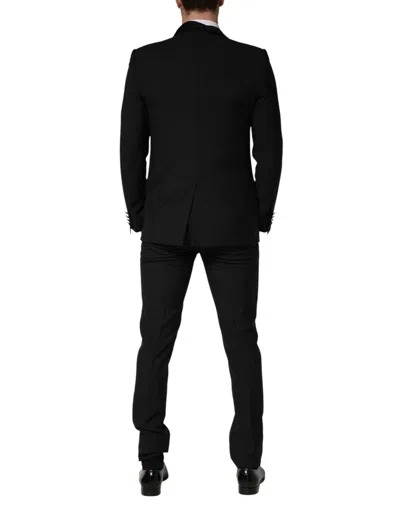 Pre-owned Dolce & Gabbana Black Wool Single Breasted 3 Piece Men Men's Suit ()